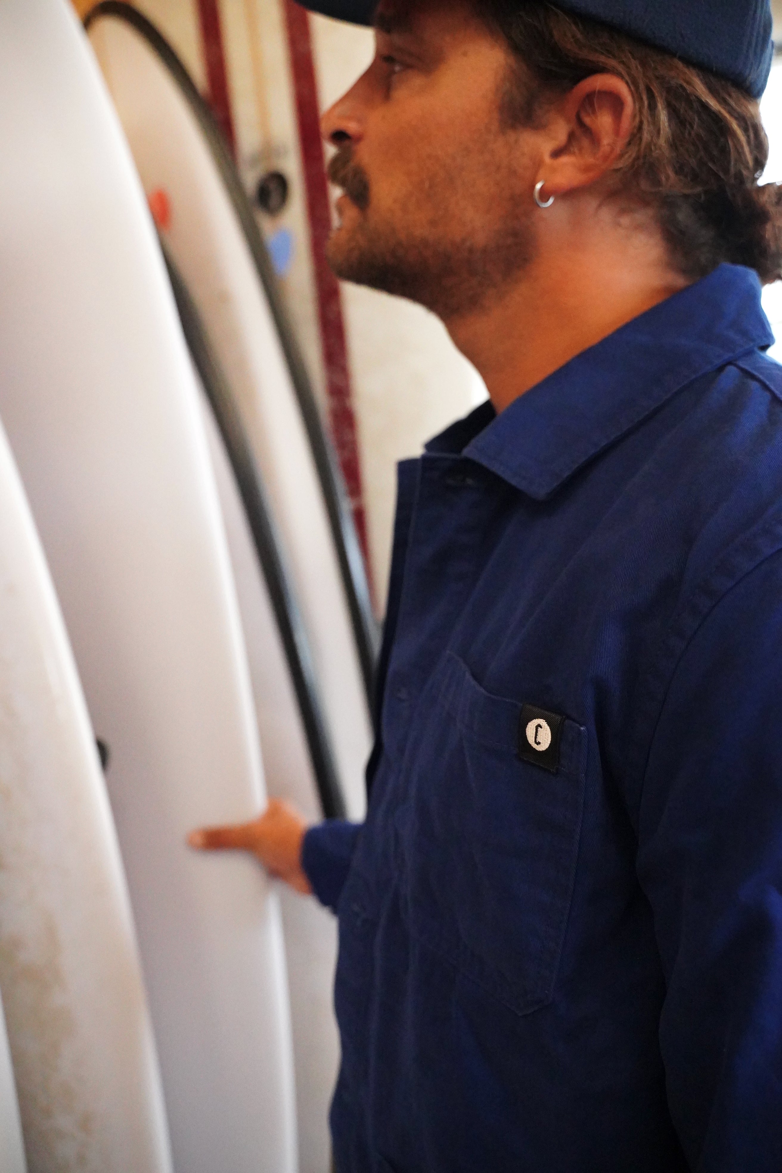Navy blue logoline jacket
