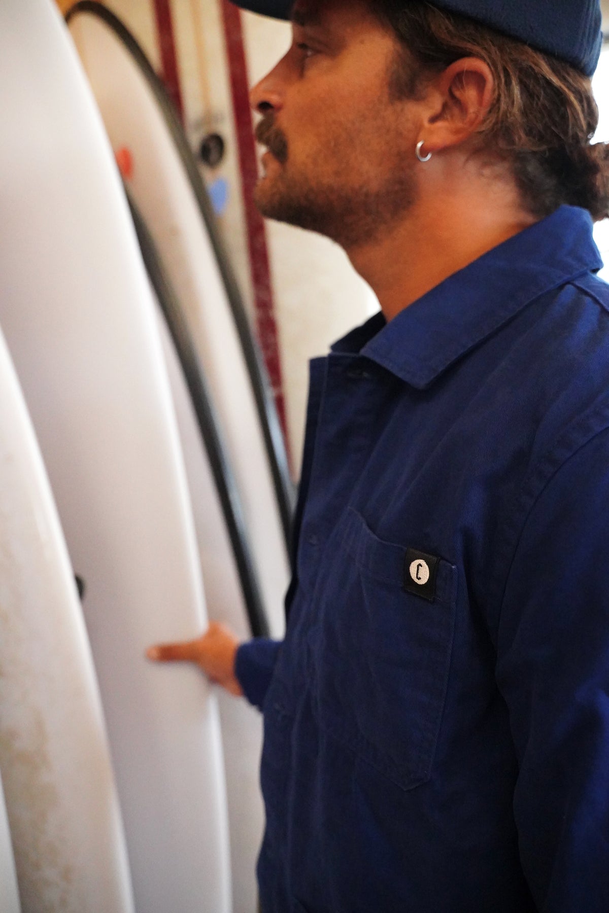 Navy blue logoline jacket