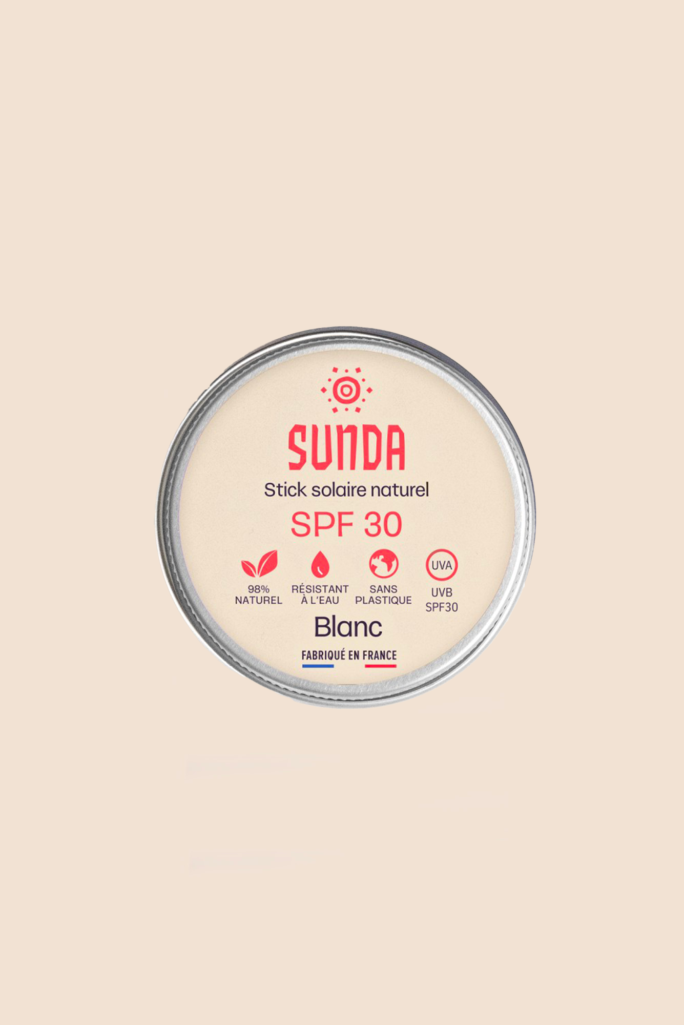 Baume solaire SPF 30 blanc