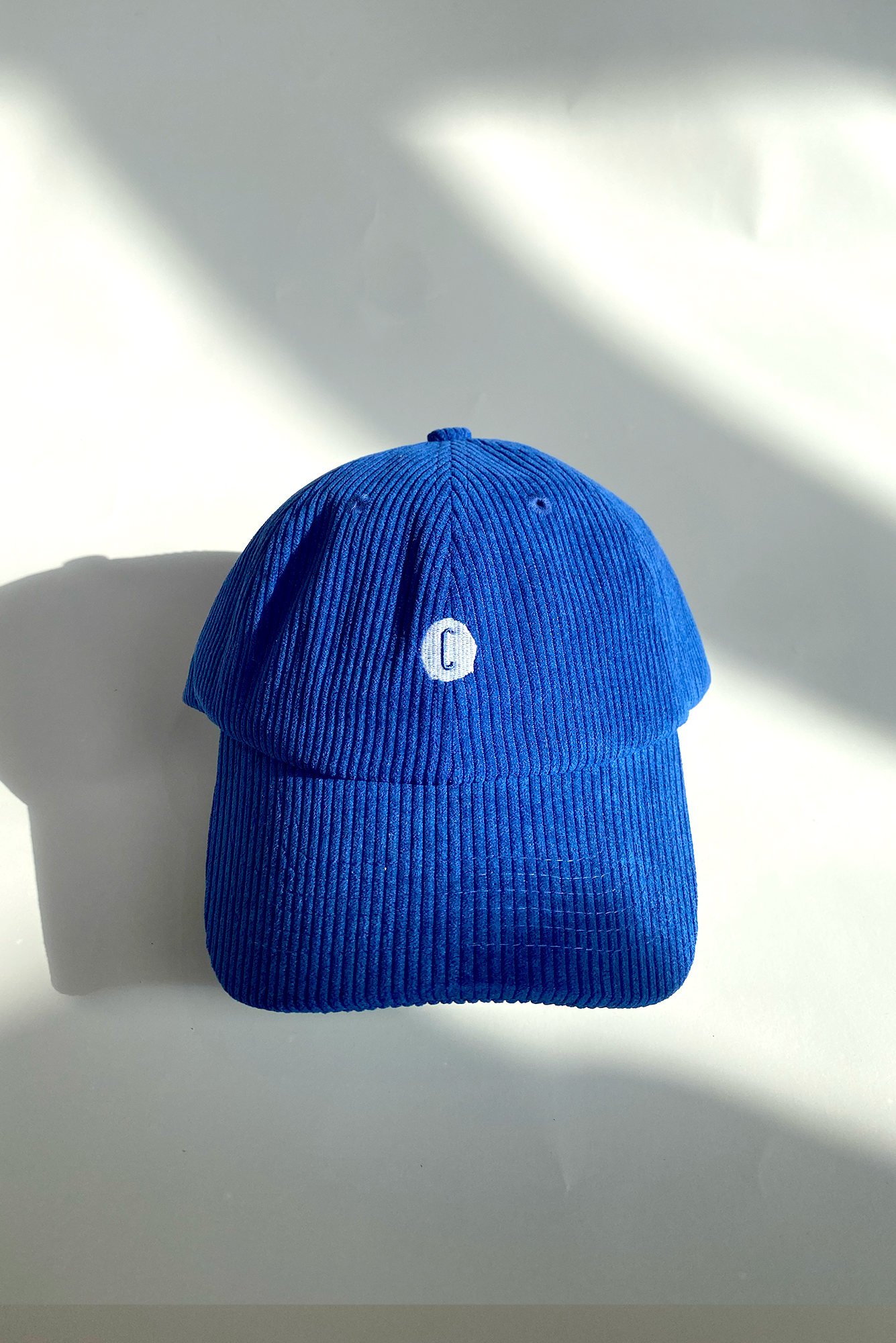Casquette velours bleu