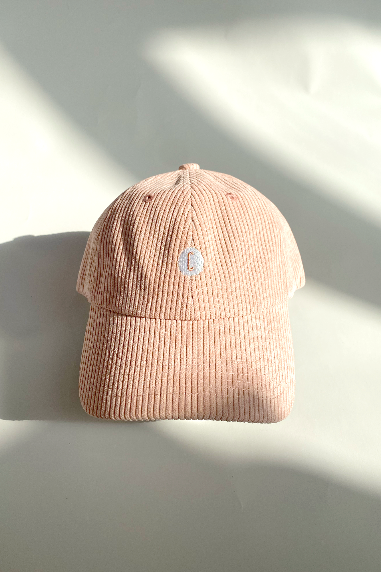 Casquette velours rose