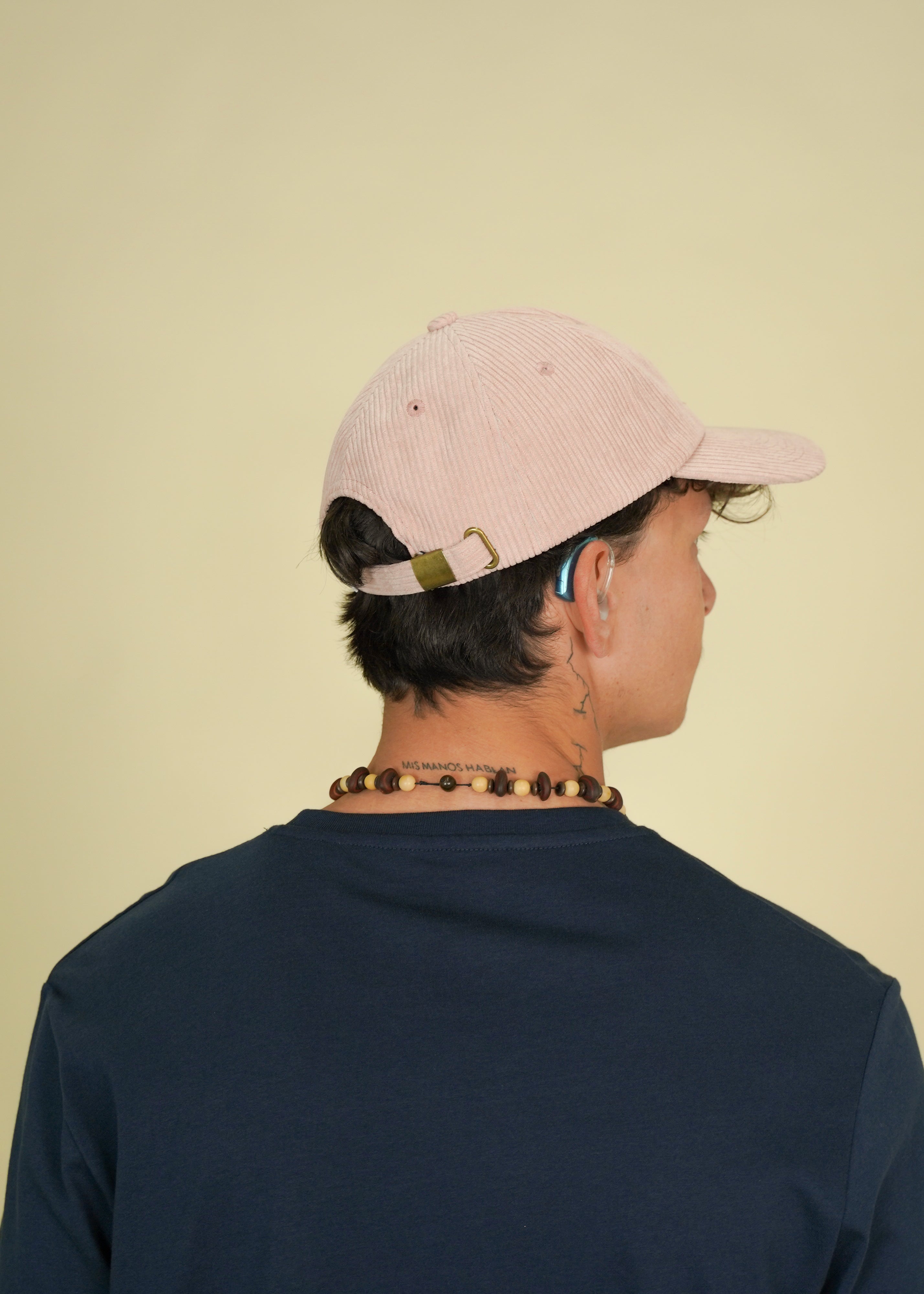Casquette velours rose