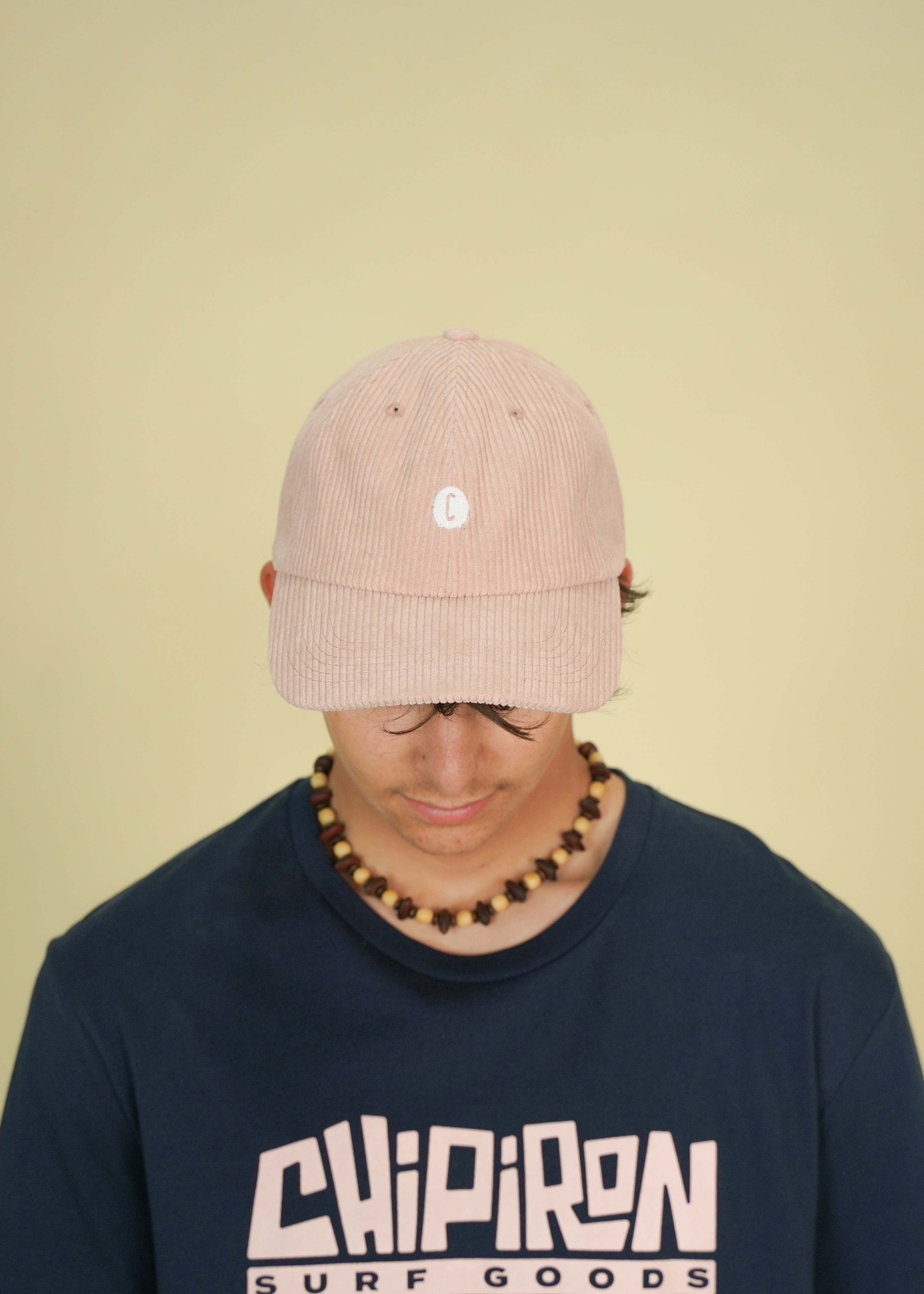 Casquette velours rose