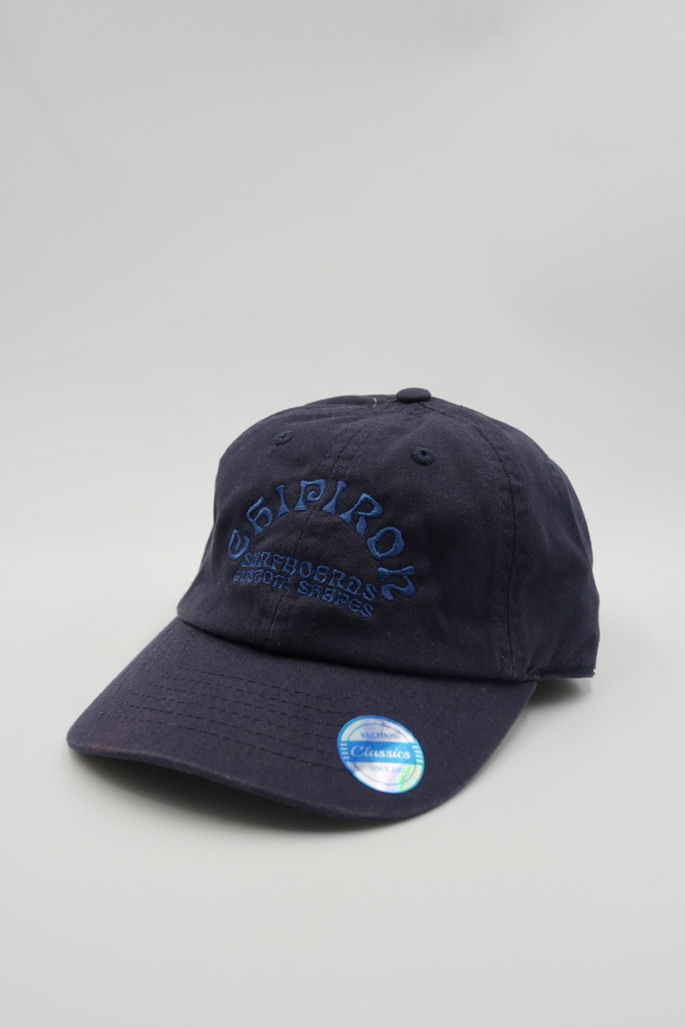 dad-cap-enfant-bleu-marine-broderie-custom-shape-chipiron-surfboards