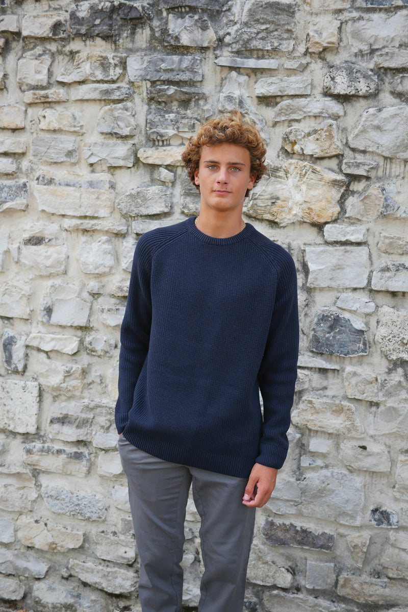 PULL_A_GROSSES_MAILLES_BLEU_MARINE_CHIPIRON_SURFBOARDS