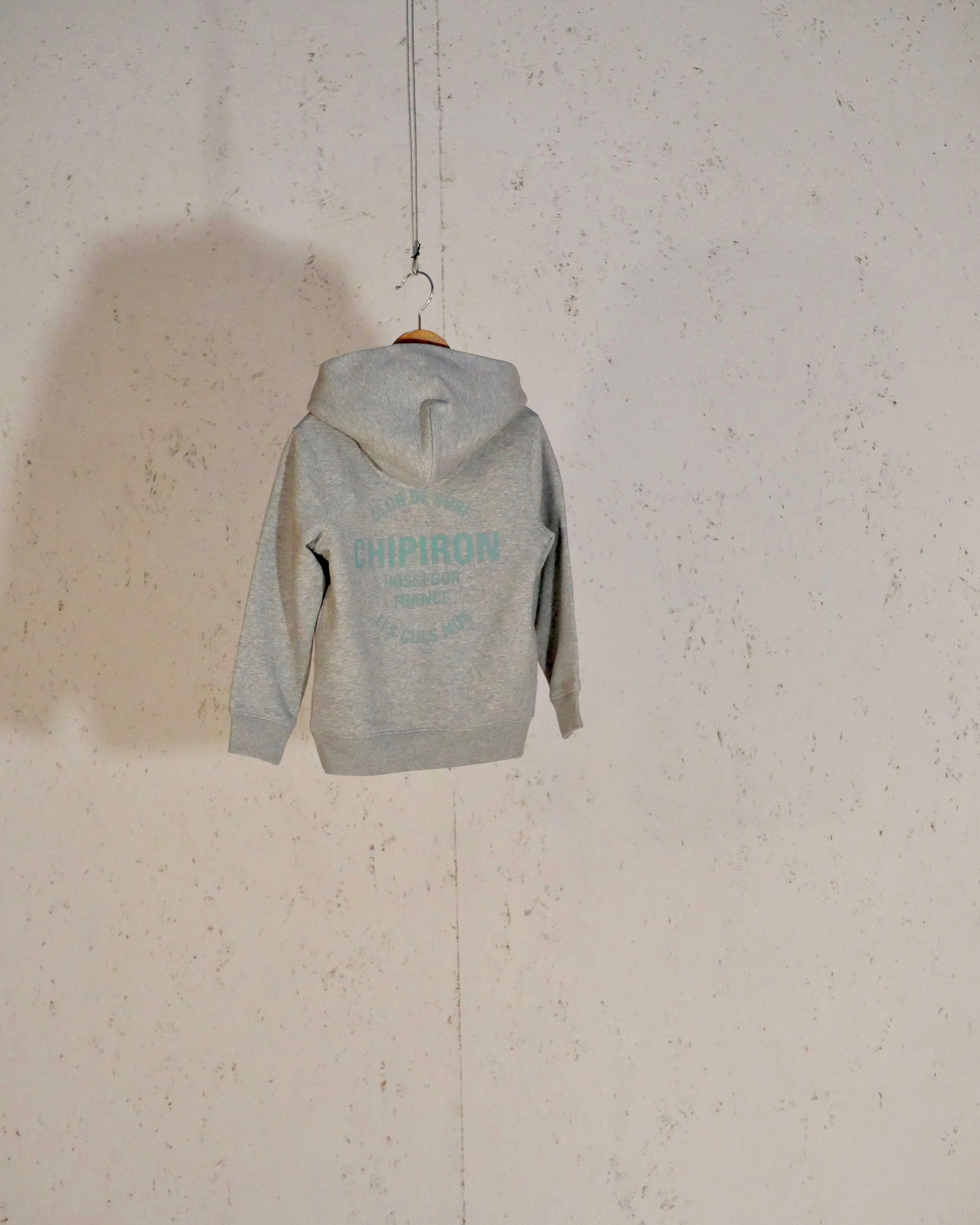 Sweat à capuche enfant gris chiné Club de surf