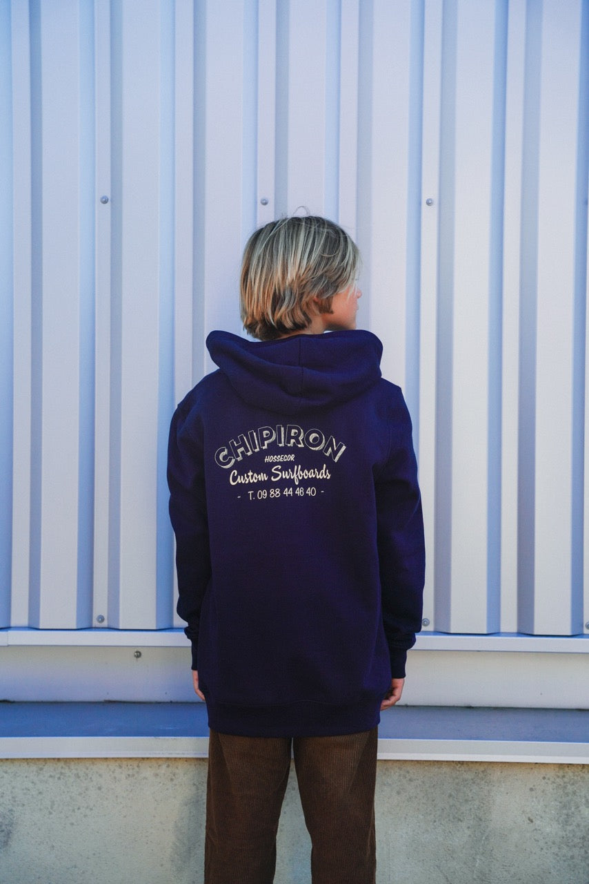 Sweat à capuche bleu enfant L'Atelier