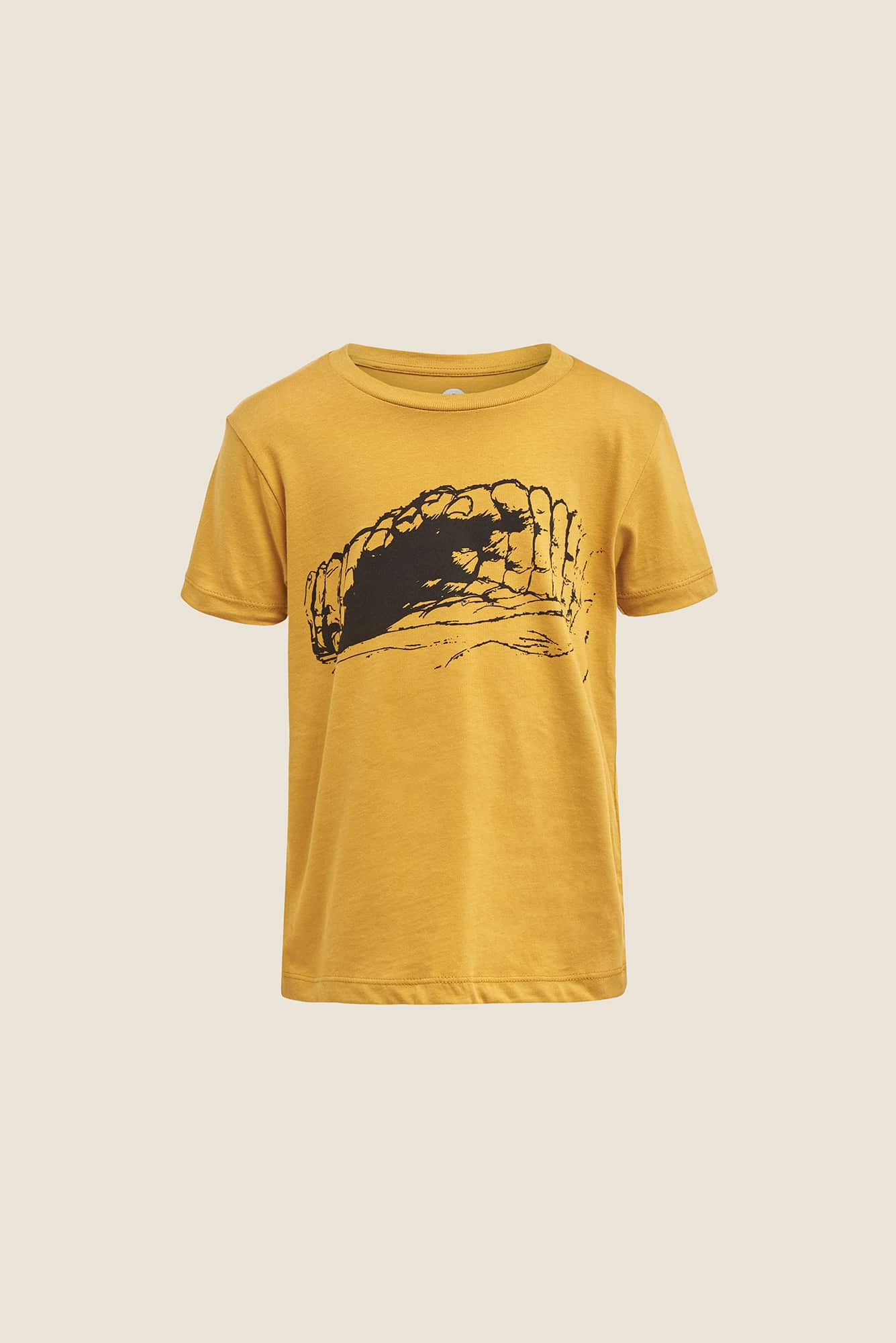 tshirt-enfant-handwave-jaune-ocre-chipiron-surfboards-ss22