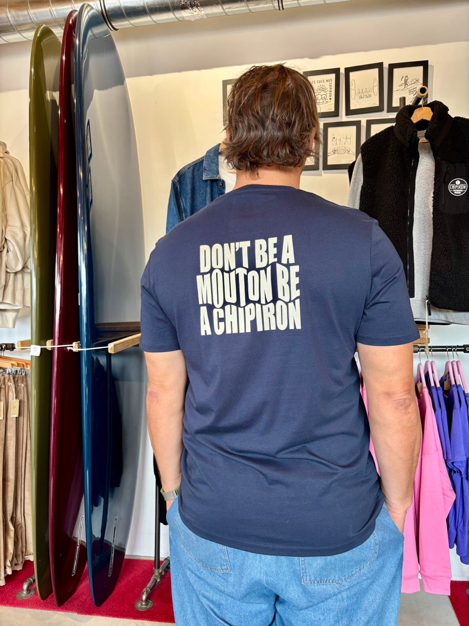 T-shirt Mouton bleu