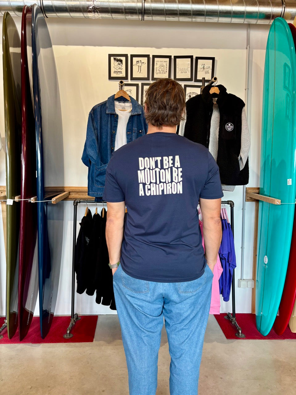 T-shirt Mouton bleu