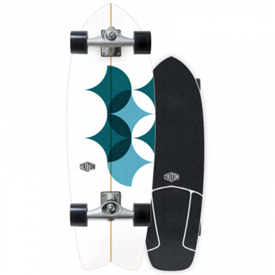 Skateboard carver surf triton trucks roues plateau en bois skate surf