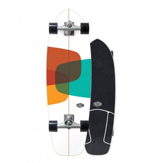 Skateboard carver surf triton trucks roues plateau en bois skate surf