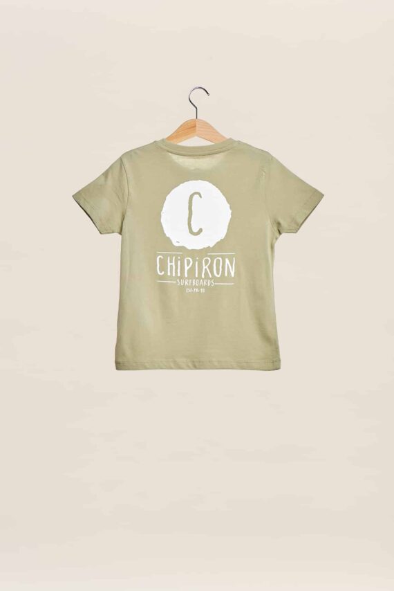 T-shirt enfant logo backprint vert