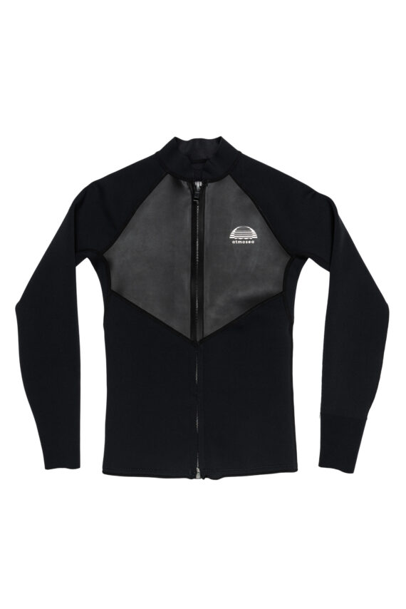 Front zip black jacket par Atmosea