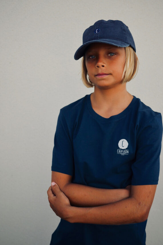 T-shirt Enfant Logo Backprint Bleu Canard